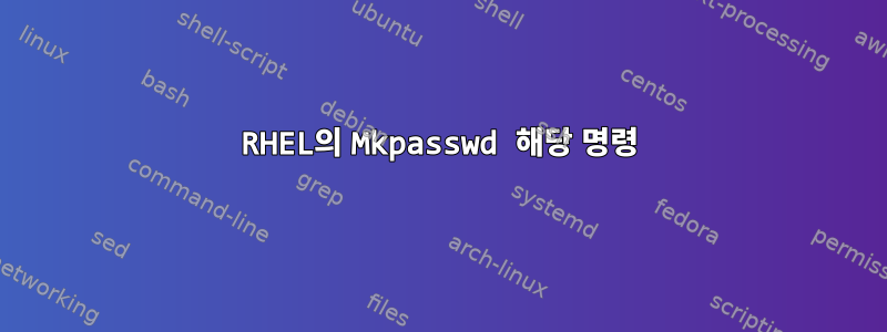 RHEL의 Mkpasswd 해당 명령