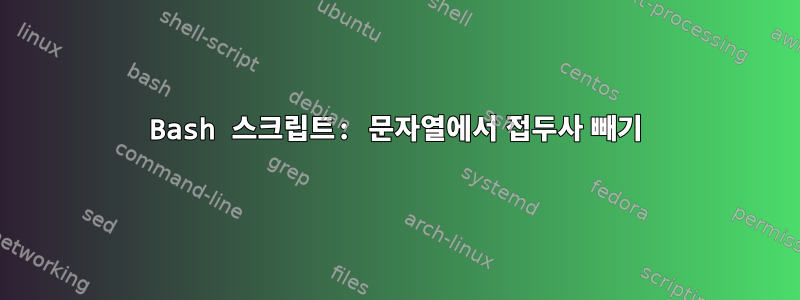 Bash 스크립트: 문자열에서 접두사 빼기