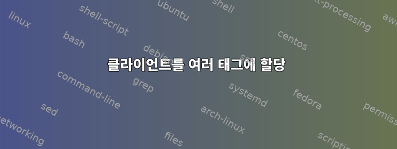 클라이언트를 여러 태그에 할당