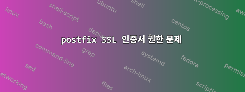 postfix SSL 인증서 권한 문제