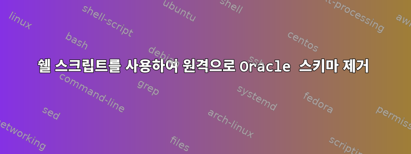 쉘 스크립트를 사용하여 원격으로 Oracle 스키마 제거