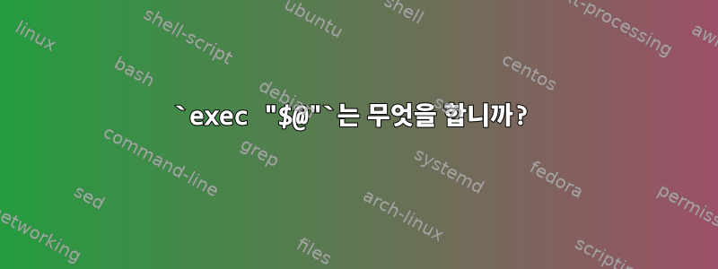 `exec "$@"`는 무엇을 합니까?