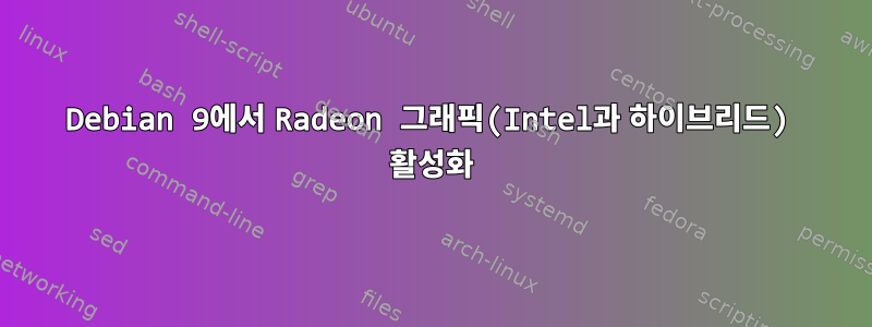 Debian 9에서 Radeon 그래픽(Intel과 하이브리드) 활성화