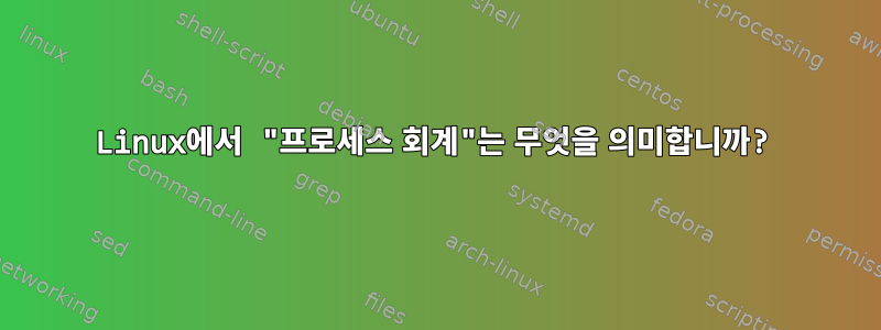 Linux에서 "프로세스 회계"는 무엇을 의미합니까?