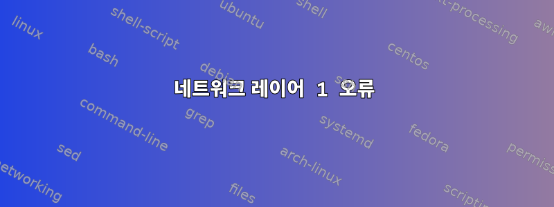 네트워크 레이어 1 오류