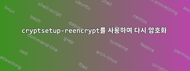 cryptsetup-reencrypt를 사용하여 다시 암호화