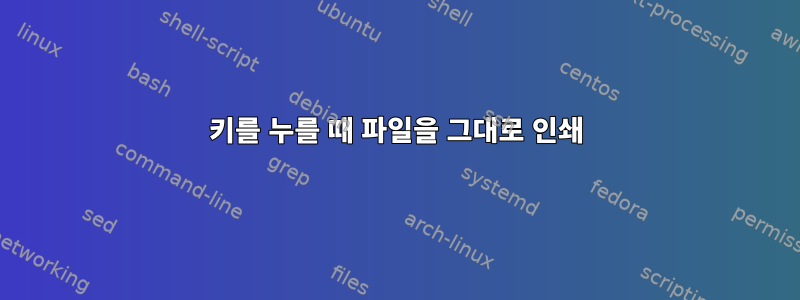 키를 누를 때 파일을 그대로 인쇄