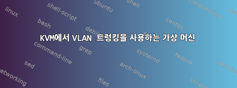 KVM에서 VLAN 트렁킹을 사용하는 가상 머신