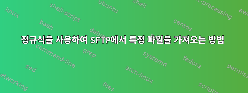 정규식을 사용하여 SFTP에서 특정 파일을 가져오는 방법