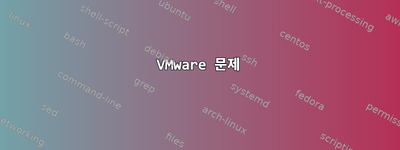 VMware 문제