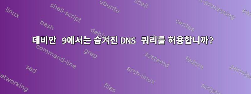 데비안 9에서는 숨겨진 DNS 쿼리를 허용합니까?