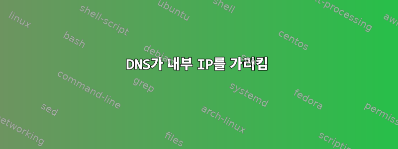 DNS가 내부 IP를 가리킴