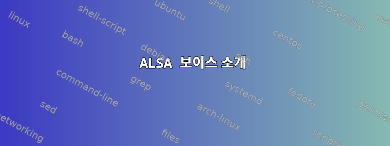 ALSA 보이스 소개