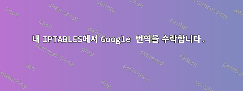 내 IPTABLES에서 Google 번역을 수락합니다.