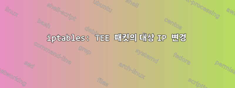 iptables: TEE 패킷의 대상 IP 변경