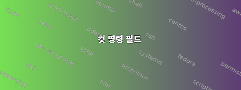 컷 명령 필드