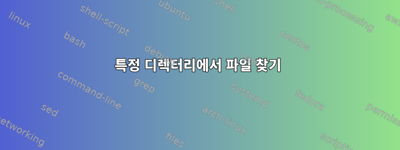 특정 디렉터리에서 파일 찾기