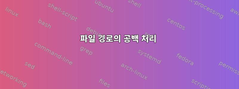 파일 경로의 공백 처리