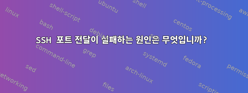 SSH 포트 전달이 실패하는 원인은 무엇입니까?