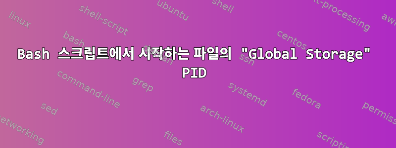 Bash 스크립트에서 시작하는 파일의 "Global Storage" PID