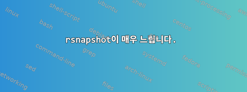 rsnapshot이 매우 느립니다.