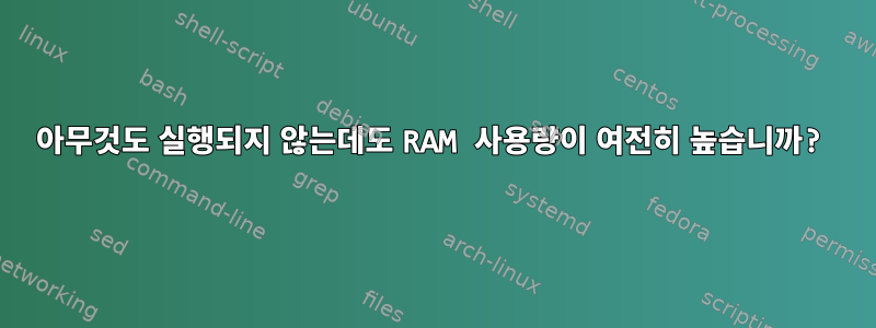 아무것도 실행되지 않는데도 RAM 사용량이 여전히 높습니까?