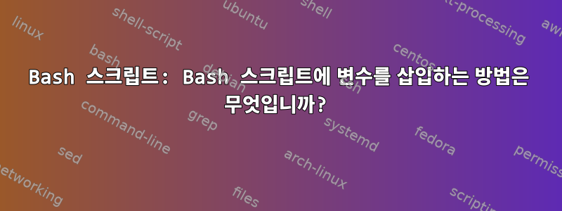 Bash 스크립트: Bash 스크립트에 변수를 삽입하는 방법은 무엇입니까?