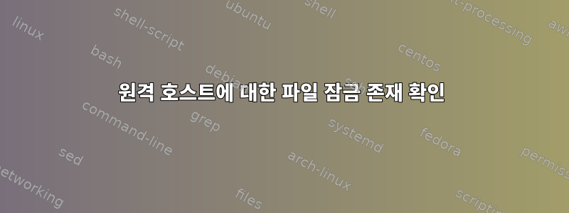 원격 호스트에 대한 파일 잠금 존재 확인