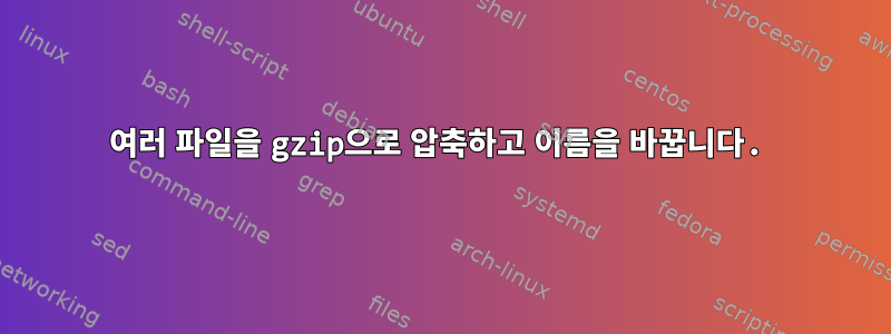 여러 파일을 gzip으로 압축하고 이름을 바꿉니다.