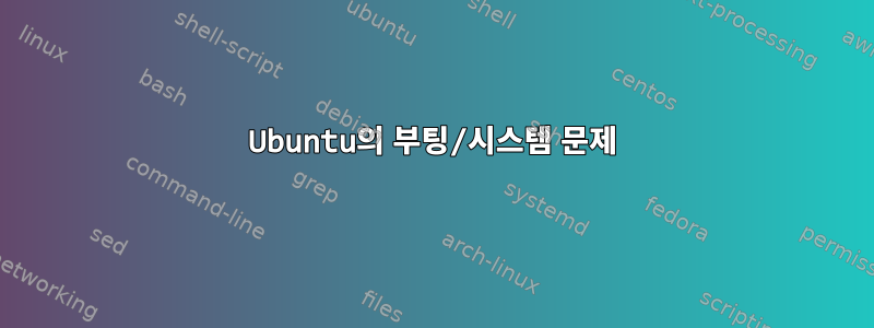 Ubuntu의 부팅/시스템 문제