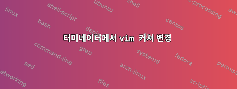 터미네이터에서 vim 커서 변경