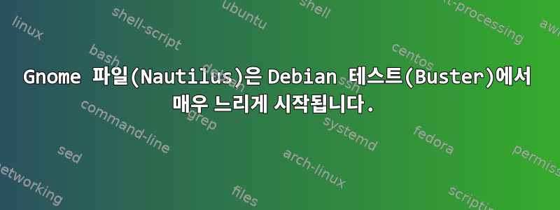 Gnome 파일(Nautilus)은 Debian 테스트(Buster)에서 매우 느리게 시작됩니다.