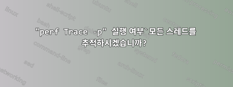 "perf Trace -p" 실행 여부`모든 스레드를 추적하시겠습니까?