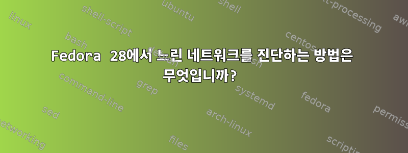 Fedora 28에서 느린 네트워크를 진단하는 방법은 무엇입니까?