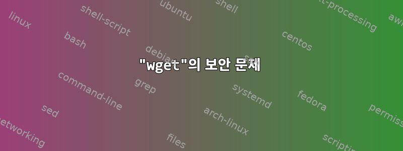 "wget"의 보안 문제