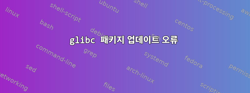 glibc 패키지 업데이트 오류