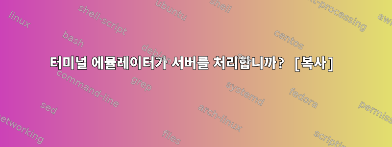 터미널 에뮬레이터가 서버를 처리합니까? [복사]