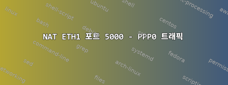 NAT ETH1 포트 5000 - PPP0 트래픽