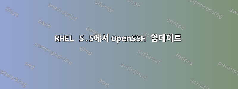 RHEL 5.5에서 OpenSSH 업데이트