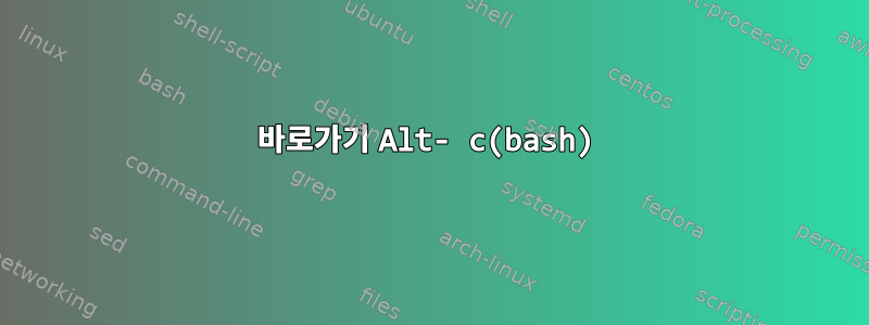 바로가기 Alt- c(bash)