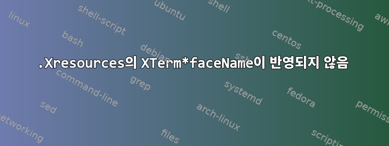 .Xresources의 XTerm*faceName이 반영되지 않음