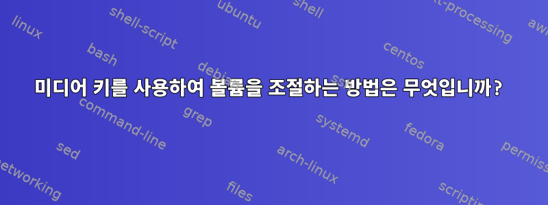 미디어 키를 사용하여 볼륨을 조절하는 방법은 무엇입니까?