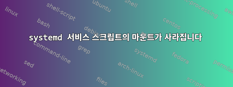 systemd 서비스 스크립트의 마운트가 사라집니다