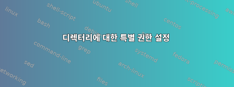 디렉터리에 대한 특별 권한 설정