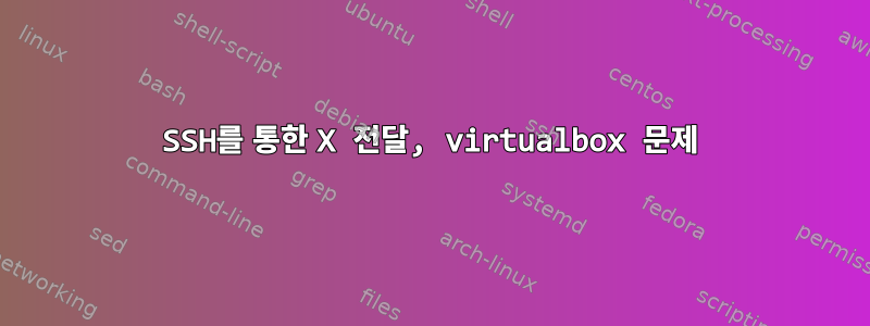 SSH를 통한 X 전달, virtualbox 문제