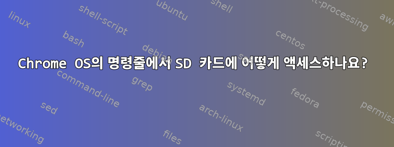 Chrome OS의 명령줄에서 SD 카드에 어떻게 액세스하나요?