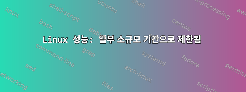 Linux 성능: 일부 소규모 기간으로 제한됨