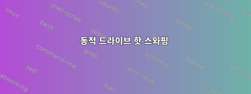 동적 드라이브 핫 스와핑