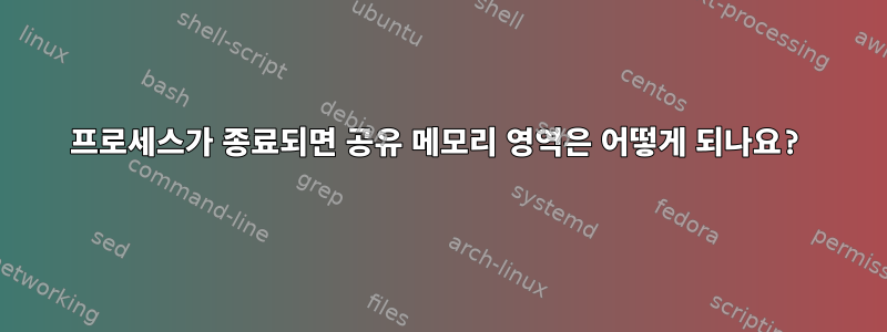 프로세스가 종료되면 공유 메모리 영역은 어떻게 되나요?