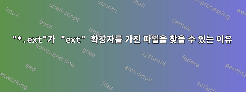 "*.ext"가 "ext" 확장자를 가진 파일을 찾을 수 있는 이유